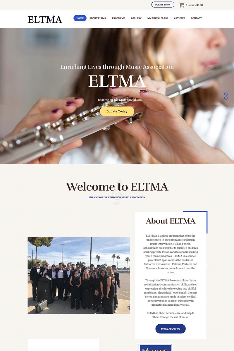 ELTMA website example