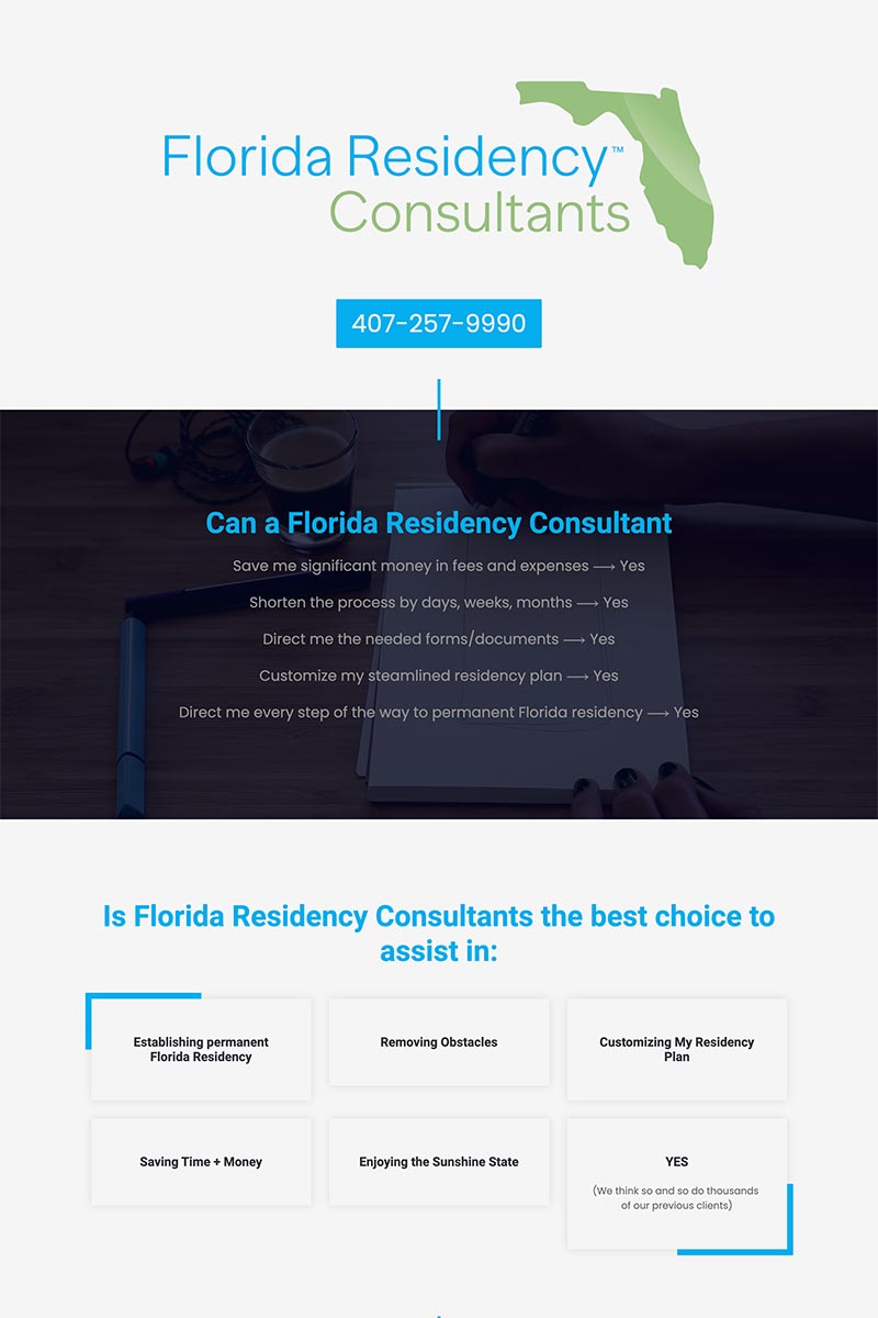 The Florida<br>Consultants website example